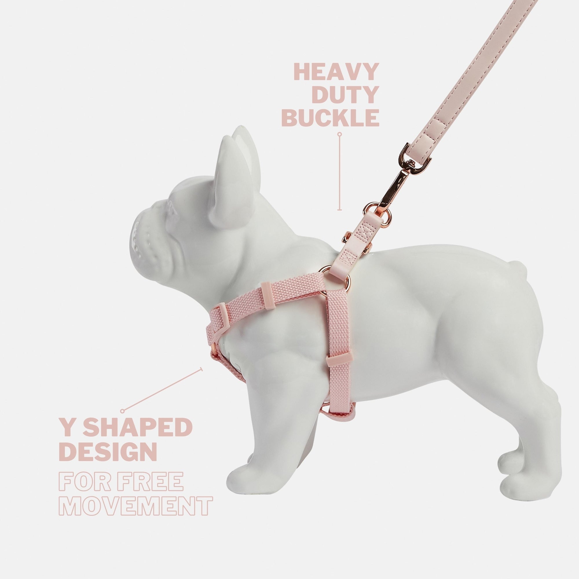 Blush pink dog harness best sale