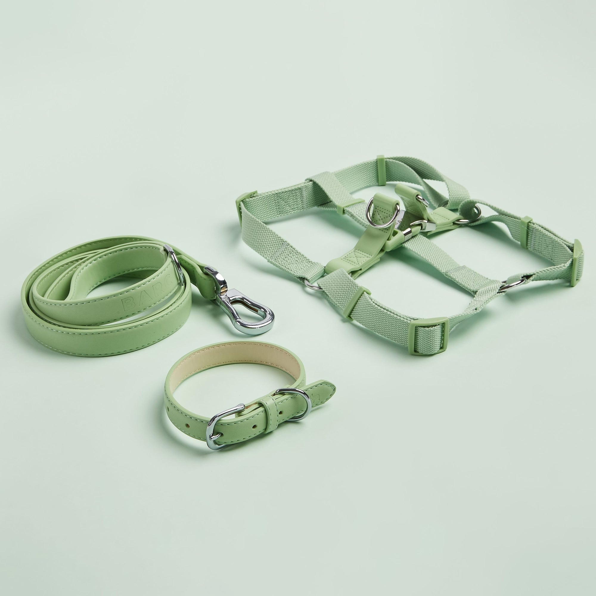 Green dog collar and lead hotsell