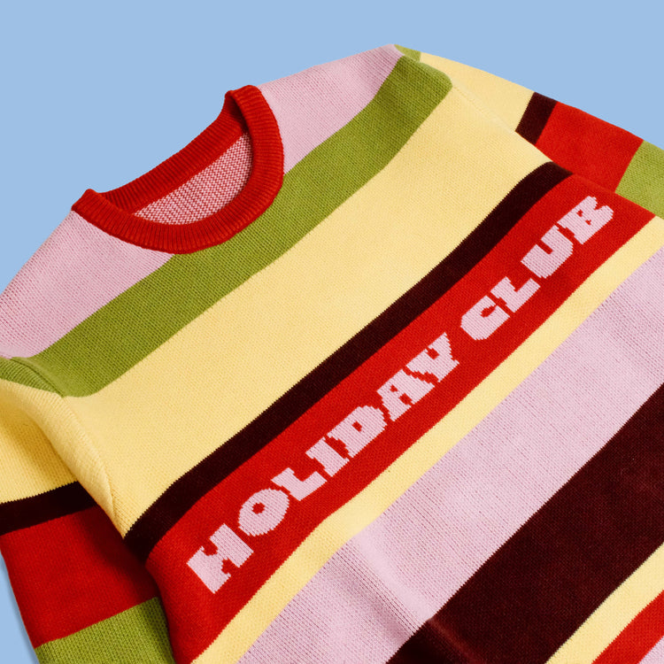 Holiday Club Knitted Jumper, Stripes