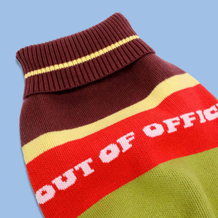 Out Of Office Knitted Dog Jumper